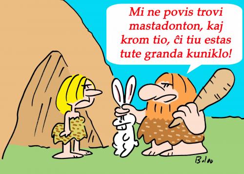 Cartoon: TUTE GRANDA KUNIKLO (medium) by rmay tagged mastadonton,tute,granda,kuniklo,esperanto