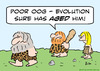 Cartoon: aged caveman evolution (small) by rmay tagged aged caveman evolution