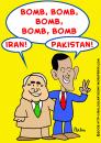 Cartoon: BOMB IRAN PAKISTAN OBAMA MCCAIN (small) by rmay tagged bomb,iran,pakistan,obama,mccain
