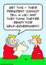 Cartoon: cannot tell lie king (small) by rmay tagged cannot,tell,lie,king
