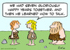 Cartoon: caveman happy learned talk (small) by rmay tagged caveman happy learned talk