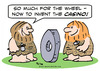 Cartoon: caveman invent casino wheel (small) by rmay tagged caveman,invent,casino,wheel