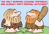 Cartoon: caveman invented leftovers (small) by rmay tagged caveman,invented,leftovers