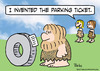 Cartoon: caveman invented parking ticket (small) by rmay tagged caveman invented parking ticket