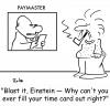 Cartoon: Einstein time card (small) by rmay tagged einstein,time,card