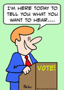 Cartoon: election vote politician hear (small) by rmay tagged election,vote,politician,hear