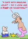 Cartoon: genie lamp pimp angelina (small) by rmay tagged genie,lamp,pimp,angelina