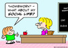 Cartoon: homework social life (small) by rmay tagged homework,social,life