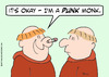 Cartoon: monks punk safety pin nose (small) by rmay tagged monks,punk,safety,pin,nose