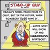 Cartoon: obama kanye west (small) by rmay tagged obama,kanye,west
