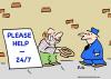Cartoon: please help 24 7 (small) by rmay tagged please,help,24