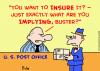 Cartoon: post office insure (small) by rmay tagged post,office,insure