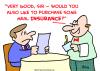 Cartoon: waiter meal insurance (small) by rmay tagged waiter,meal,insurance