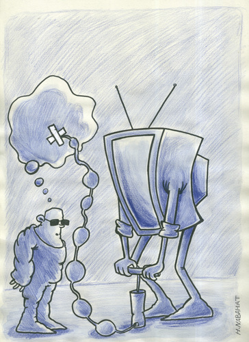 Cartoon: TV (medium) by HAMED NABAHAT tagged tv